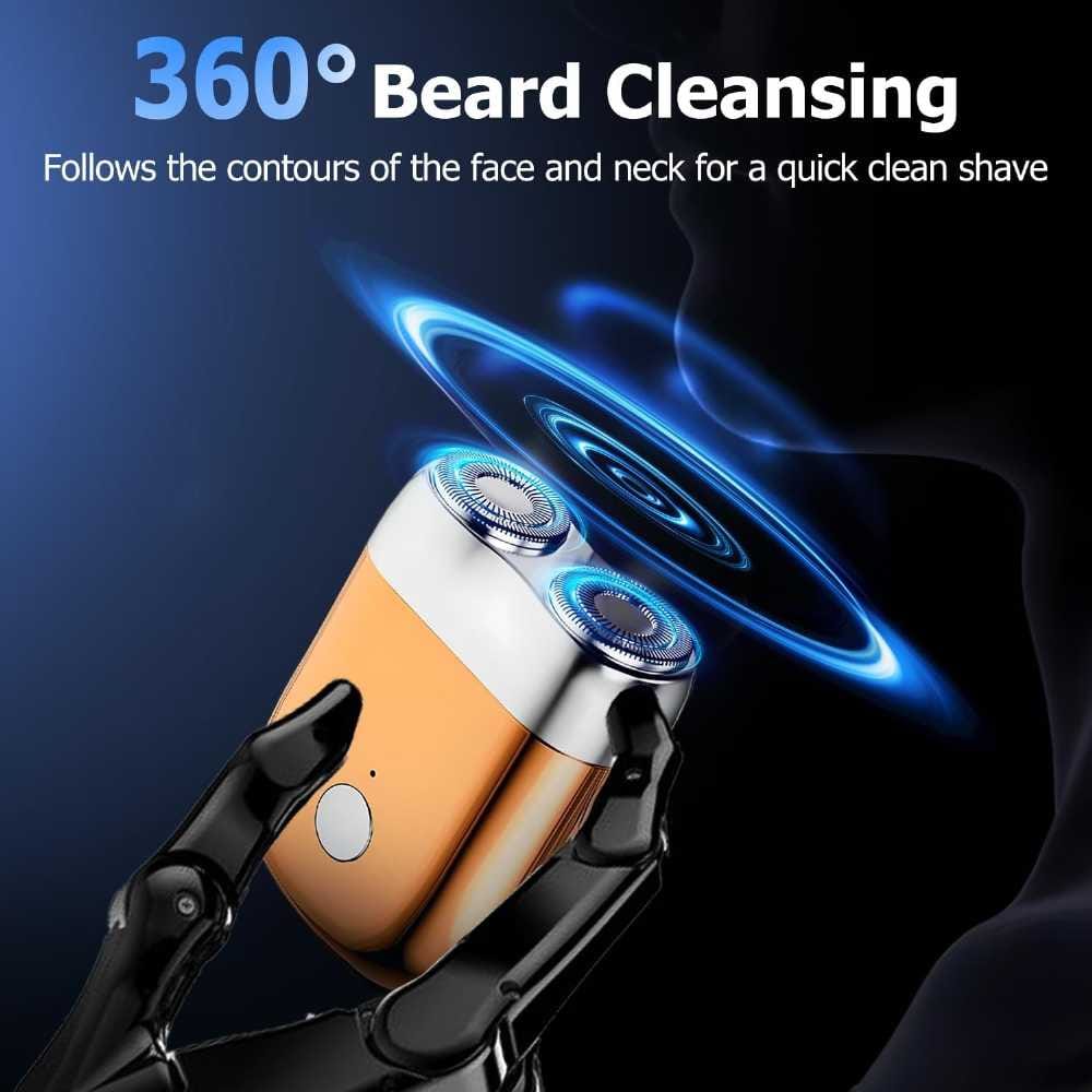 Mini Dual-Head Electric Shaver Portable USB Rechargeable Precision Shaver