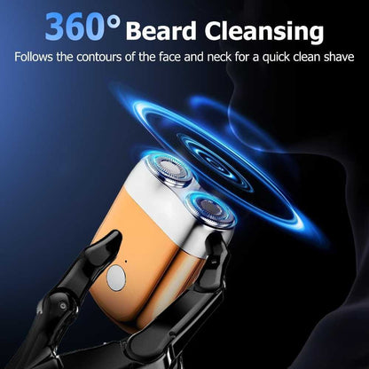 Mini Dual-Head Electric Shaver Portable USB Rechargeable Precision Shaver