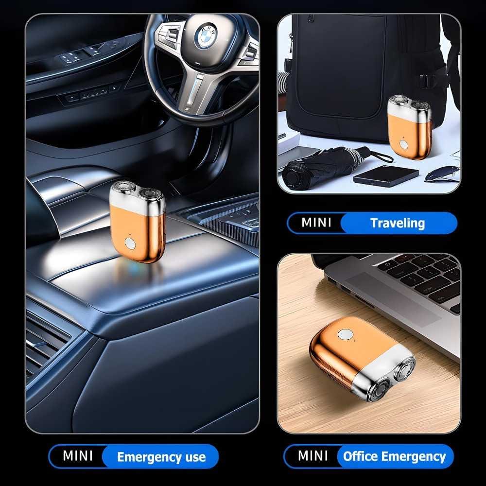 Mini Dual-Head Electric Shaver Portable USB Rechargeable Precision Shaver