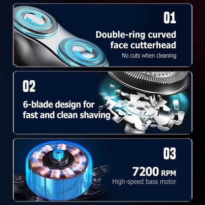 Mini Dual-Head Electric Shaver Portable USB Rechargeable Precision Shaver