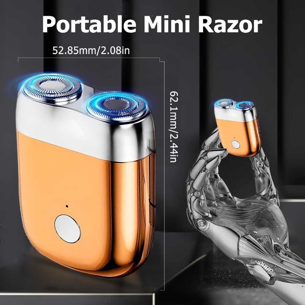 Mini Dual-Head Electric Shaver Portable USB Rechargeable Precision Shaver