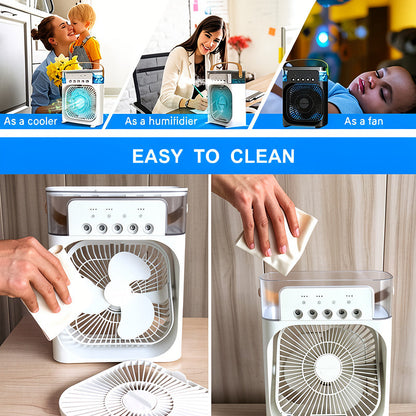 3-IN-1 HUMIDIFIER COOLING FAN